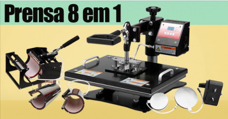 PRENSA MULTIFUNCIONAL 8X1 (BiVolt) E GRÁTIS SUPRIMENTOS